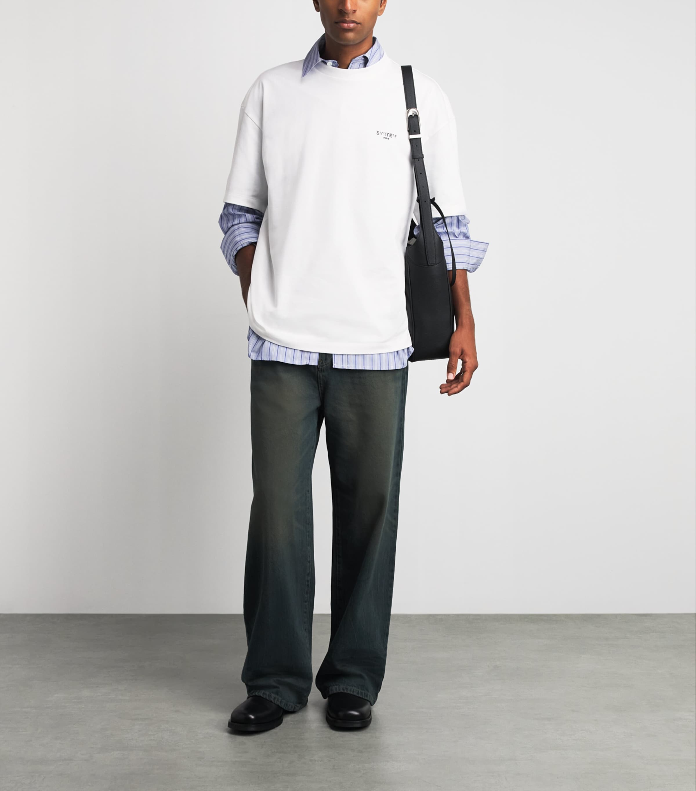 System Mens Wide-Leg Jeans Indigo Image 2
