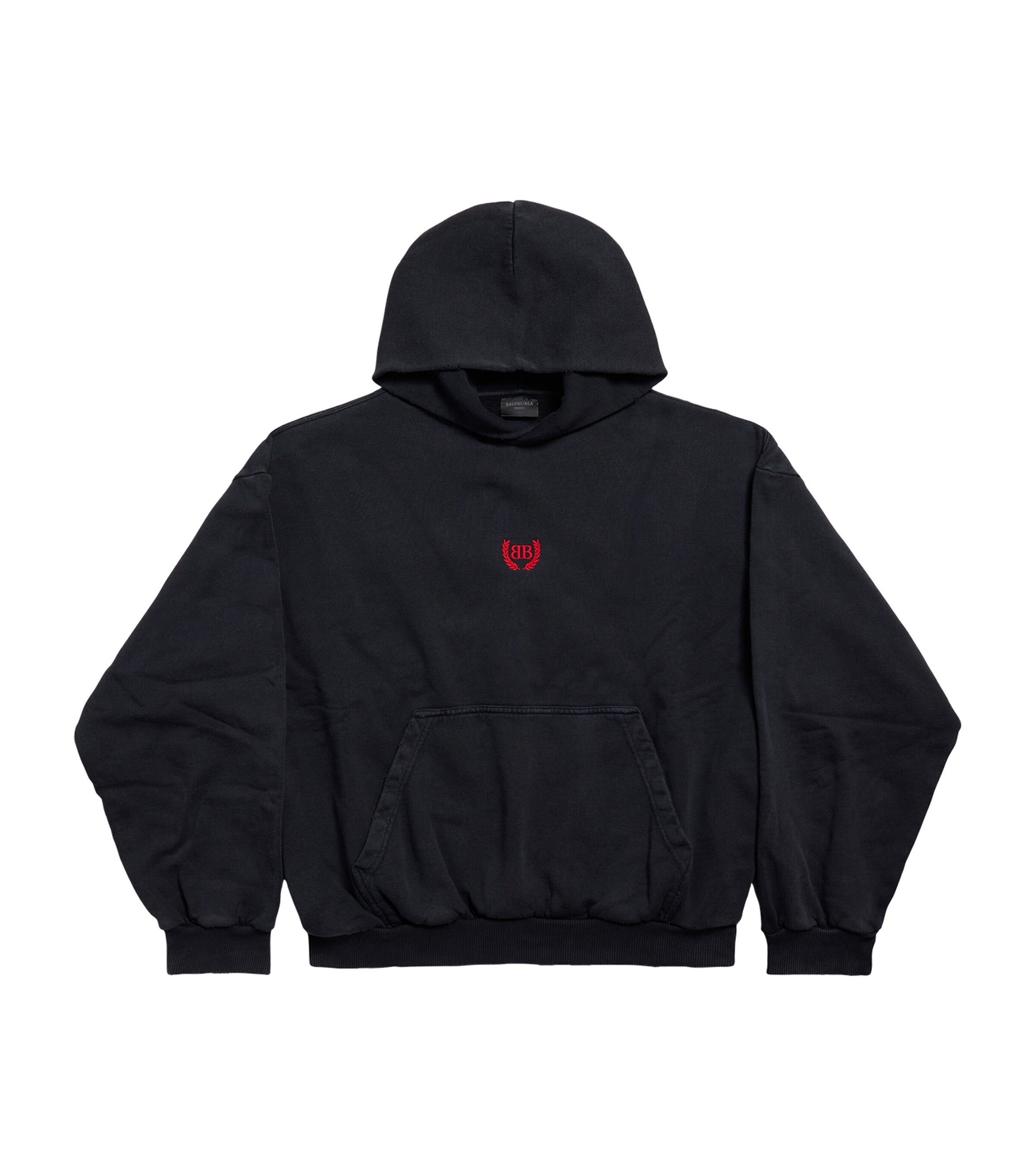 Balenciaga Mens Cotton Laurel Crest Hoodie Image 1