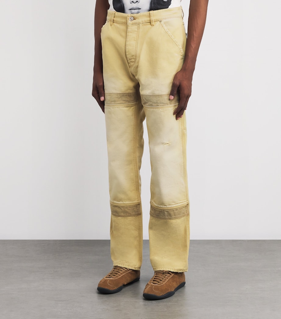 Japanese Canvas Sierra Straight Trousers SAND / BROWN Image 3