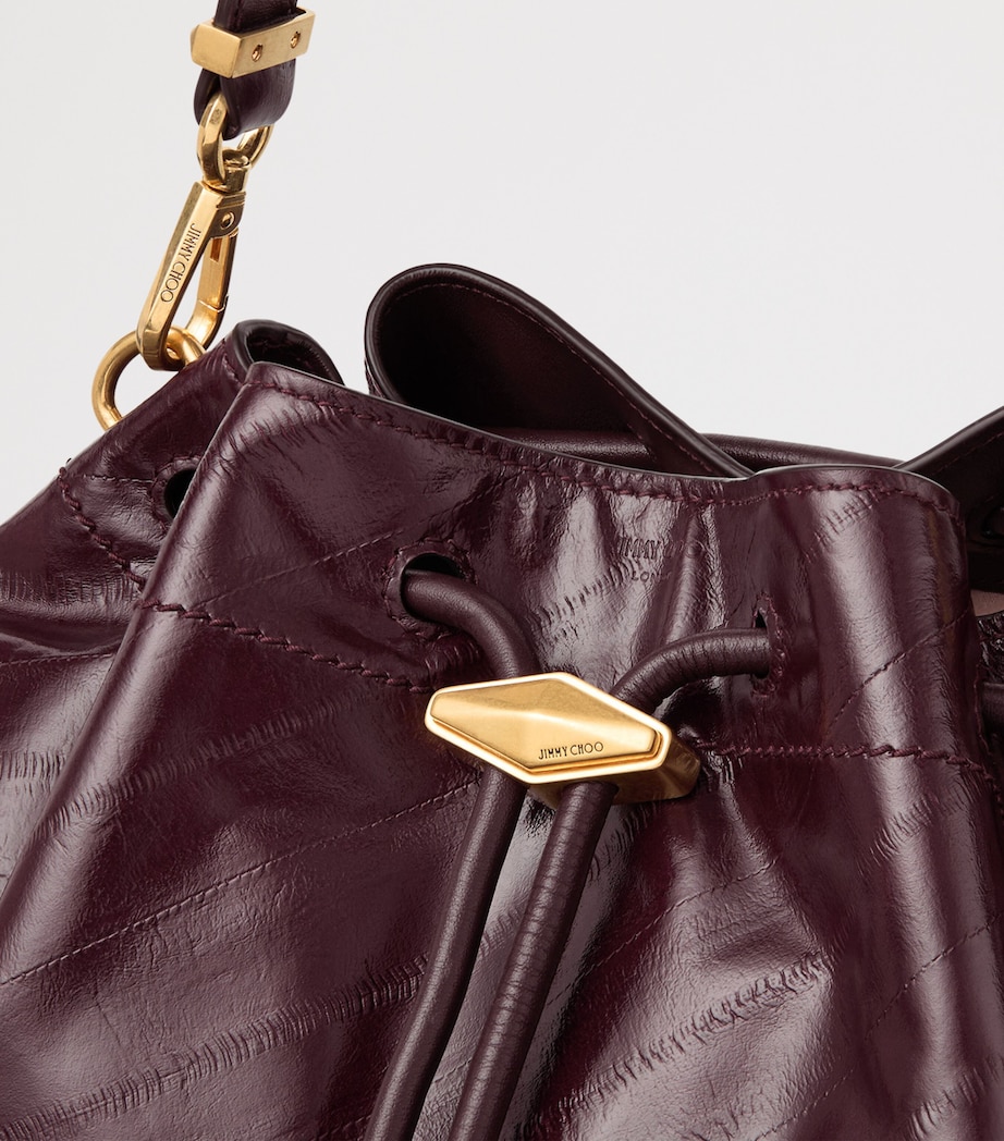 Jimmy Choo Leather Bon Bon Shoulder Bag Barolo/gold Image 5