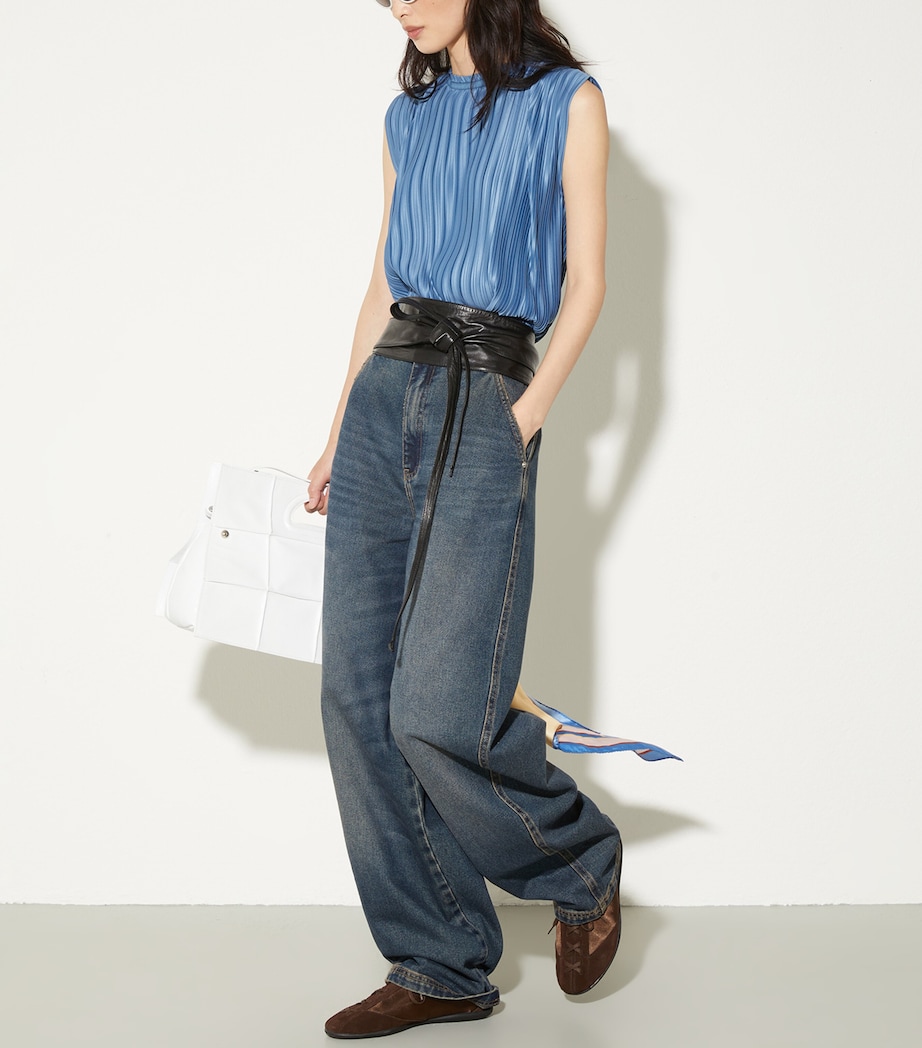 Pleated Tank Top SKY BLUE Image 4