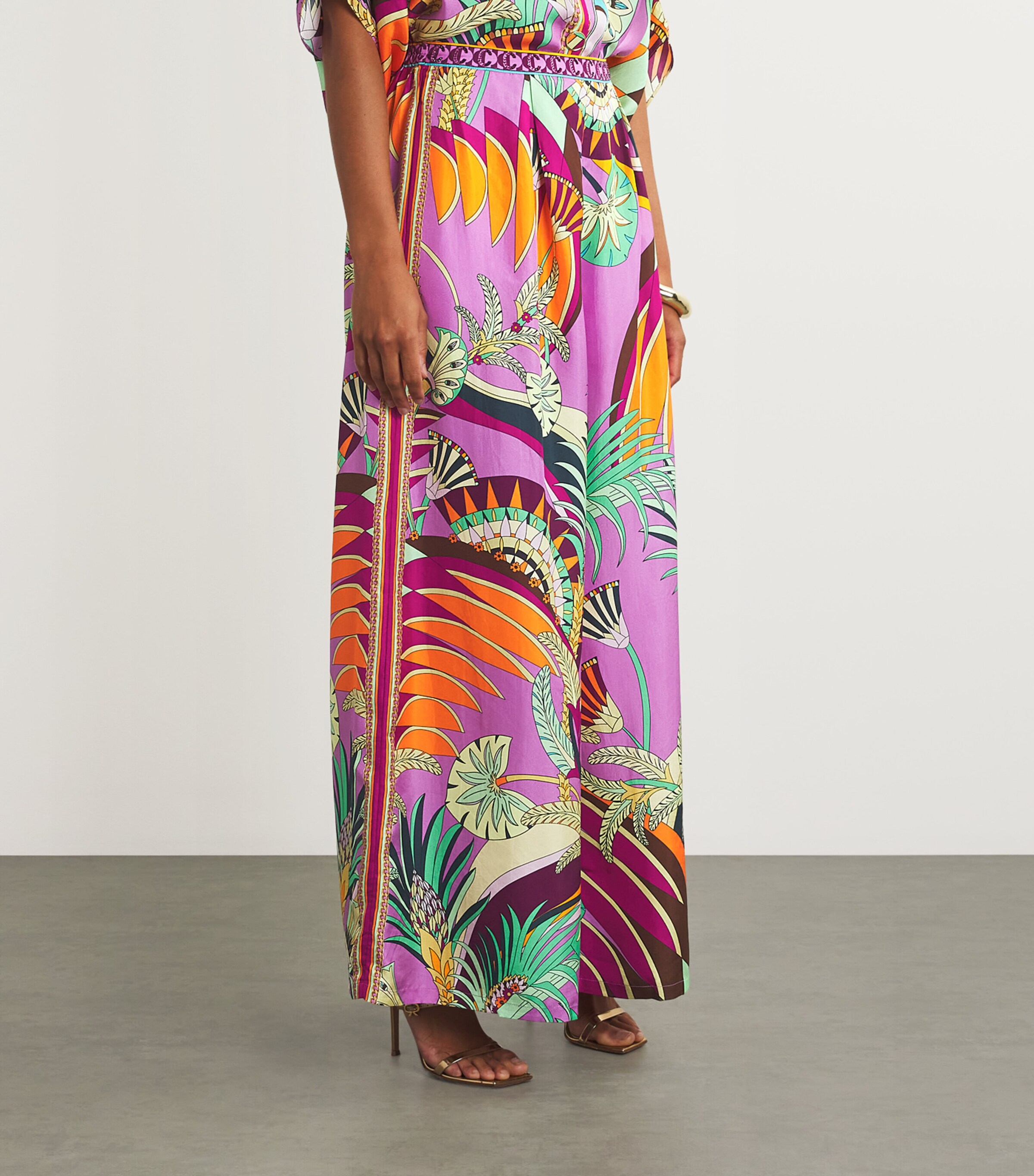 Silk Printed Beach Trousers GIZA GODDESS GZDSS Image 3