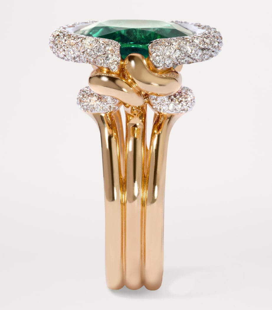 Annoushka Yellow Gold, Diamond and Tourmaline Cocktail Ring (Size N) Yellow Gold Image 3