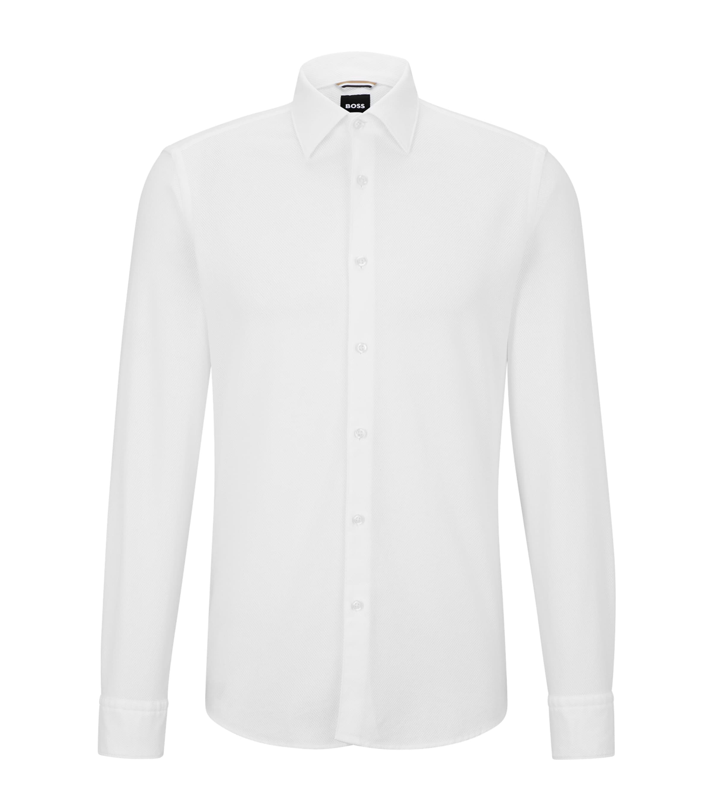 Hugo Boss Hank Slim Fit Solid Dress Shirt In White