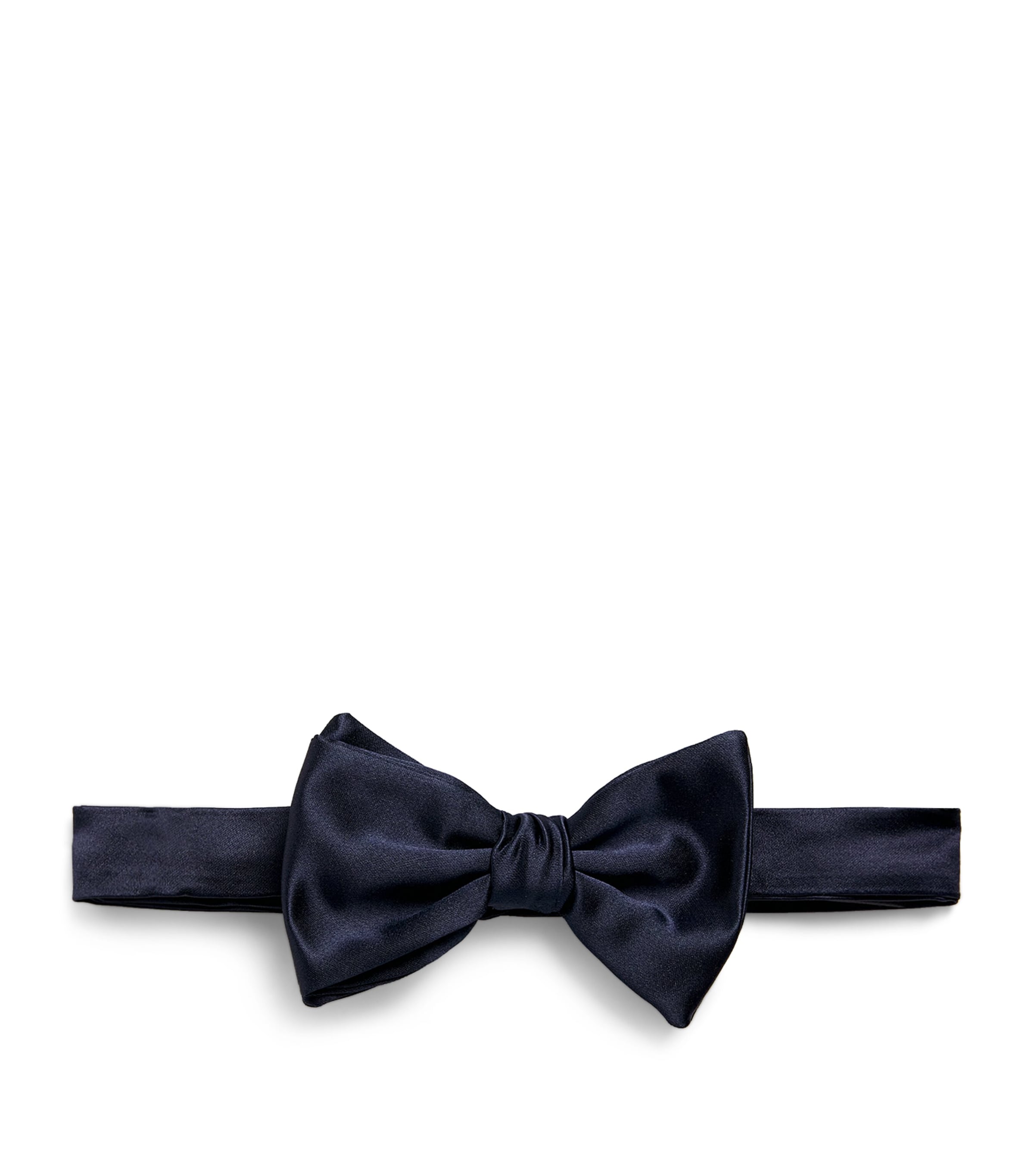 Emporio Armani Silk Bow Tie In Blue