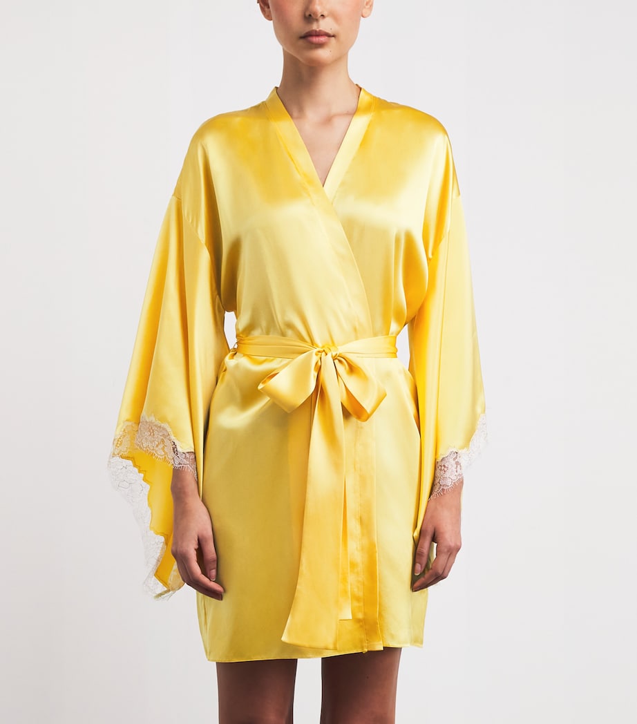 Gilda & Pearl Womens Silk Secret Garden Robe (Small/Medium) Sunlit Bloom Image 3
