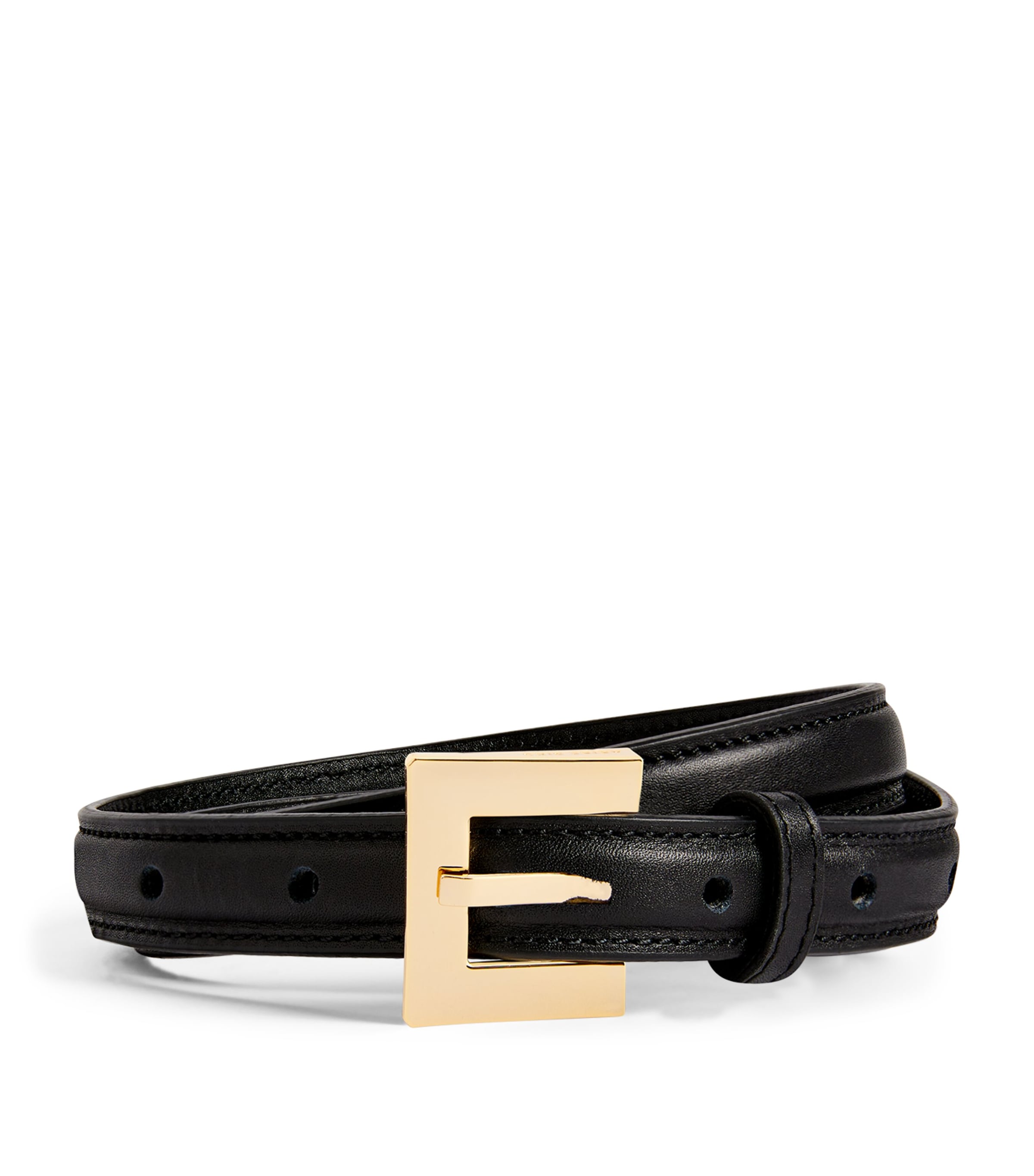Anine Bing Nicola Patent-leather Belt In Black