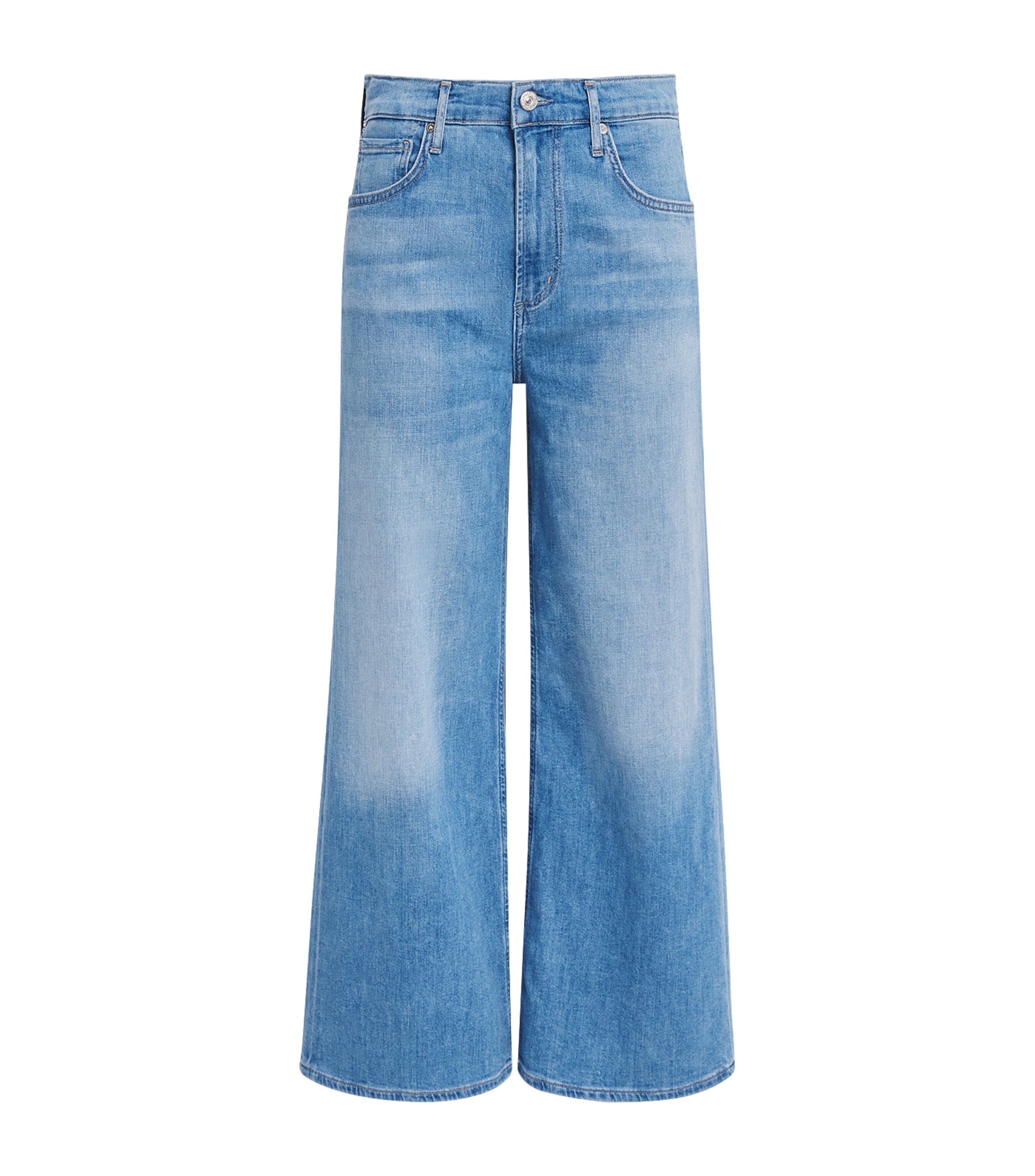Citizens of Humanity Womens Cropped Lyra Wide-Leg Jeans Adnte Andante Image 1