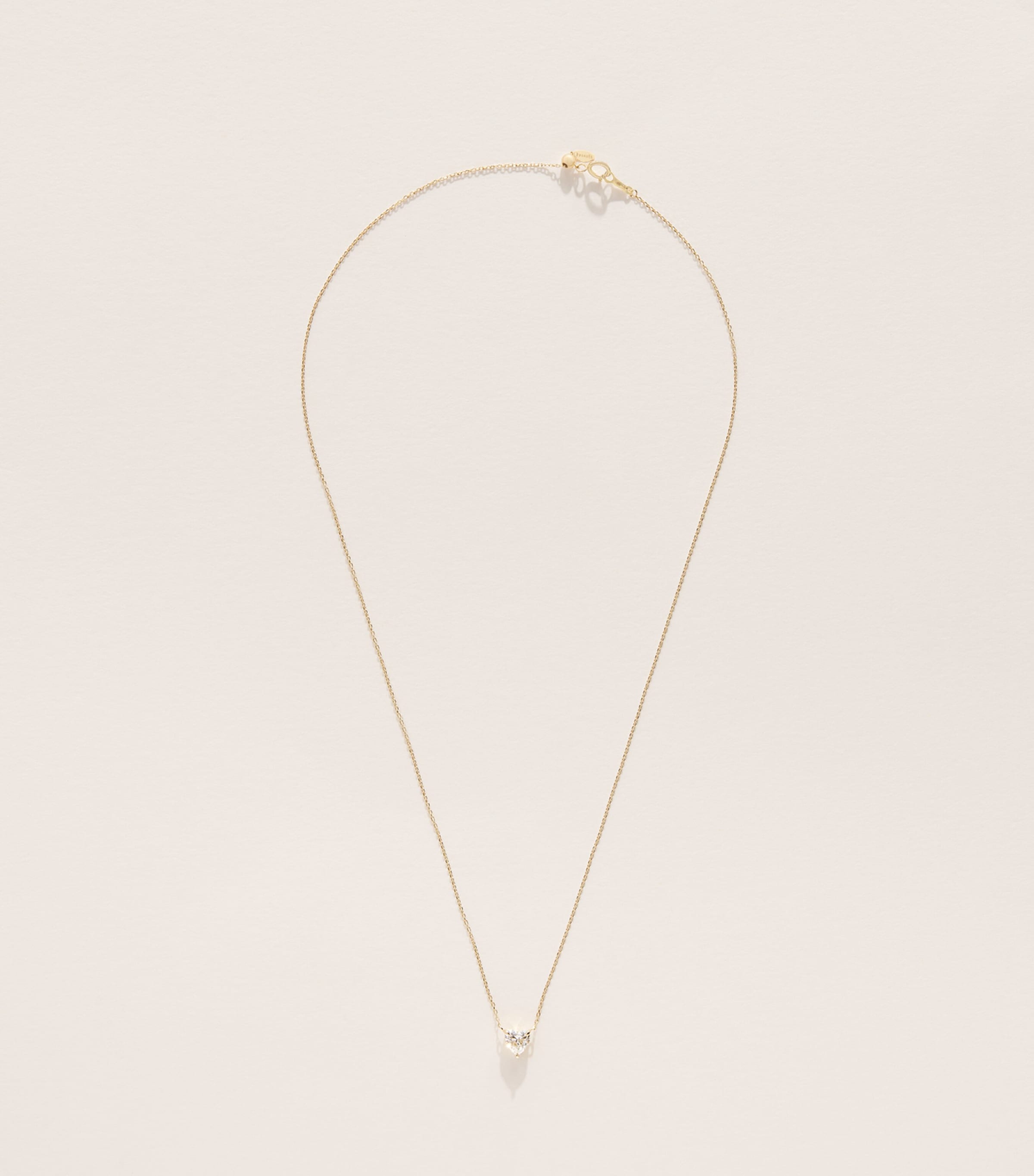 Persée Yellow Gold and Heart Diamond Necklace Yellow Gold Image 3