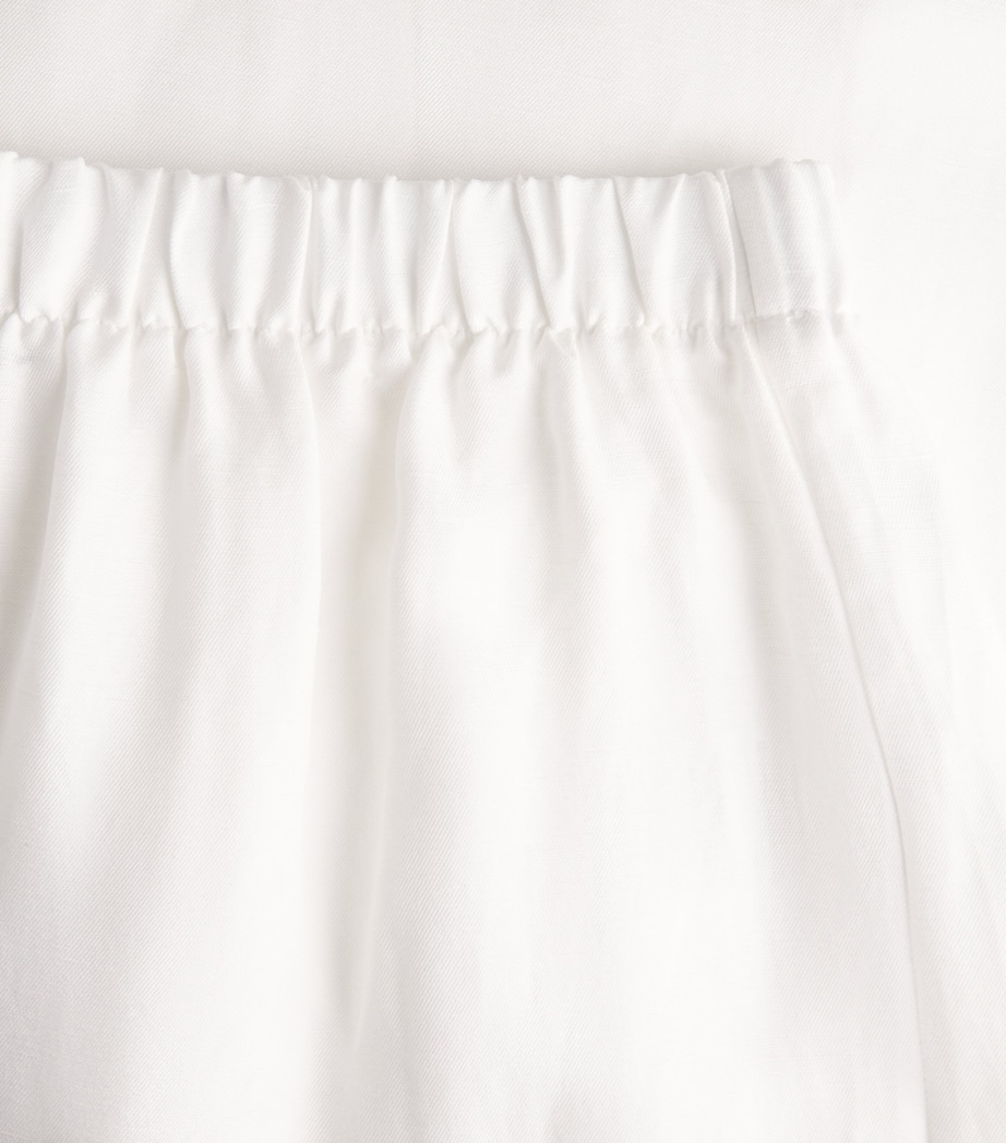 ANINE BING Womens Wide-Leg Rosyln Trousers Ivory Image 6