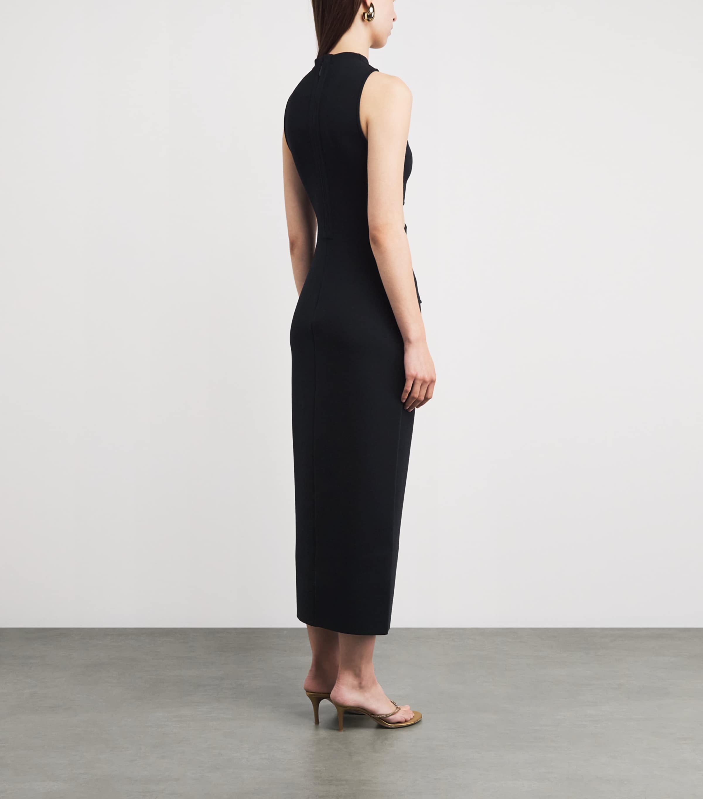 Cult Gaia Womens Knitted Baylee Midi Dress Black Image 4