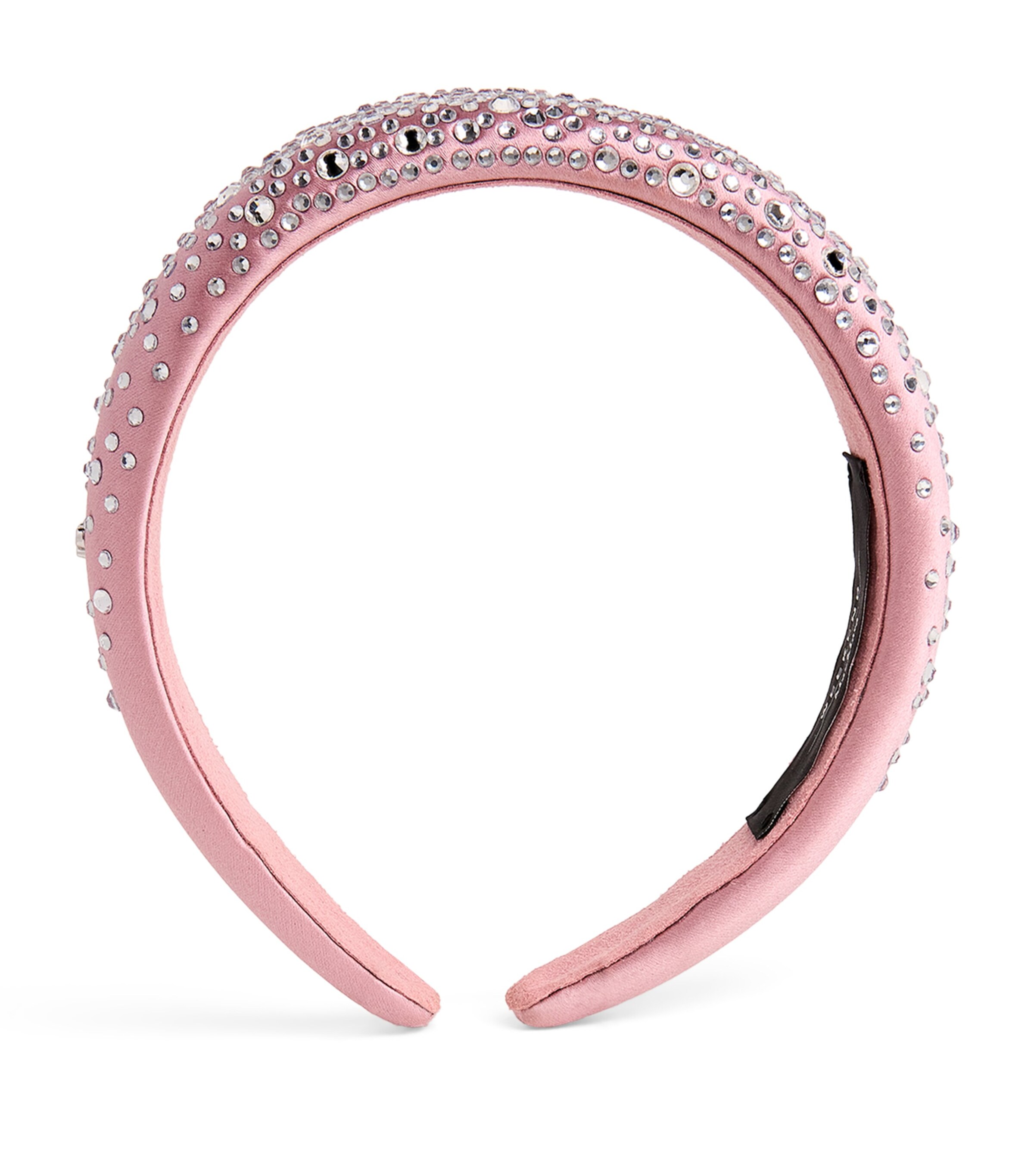 Weekend Max Mara Satin Embellished Headband Pink Image 1