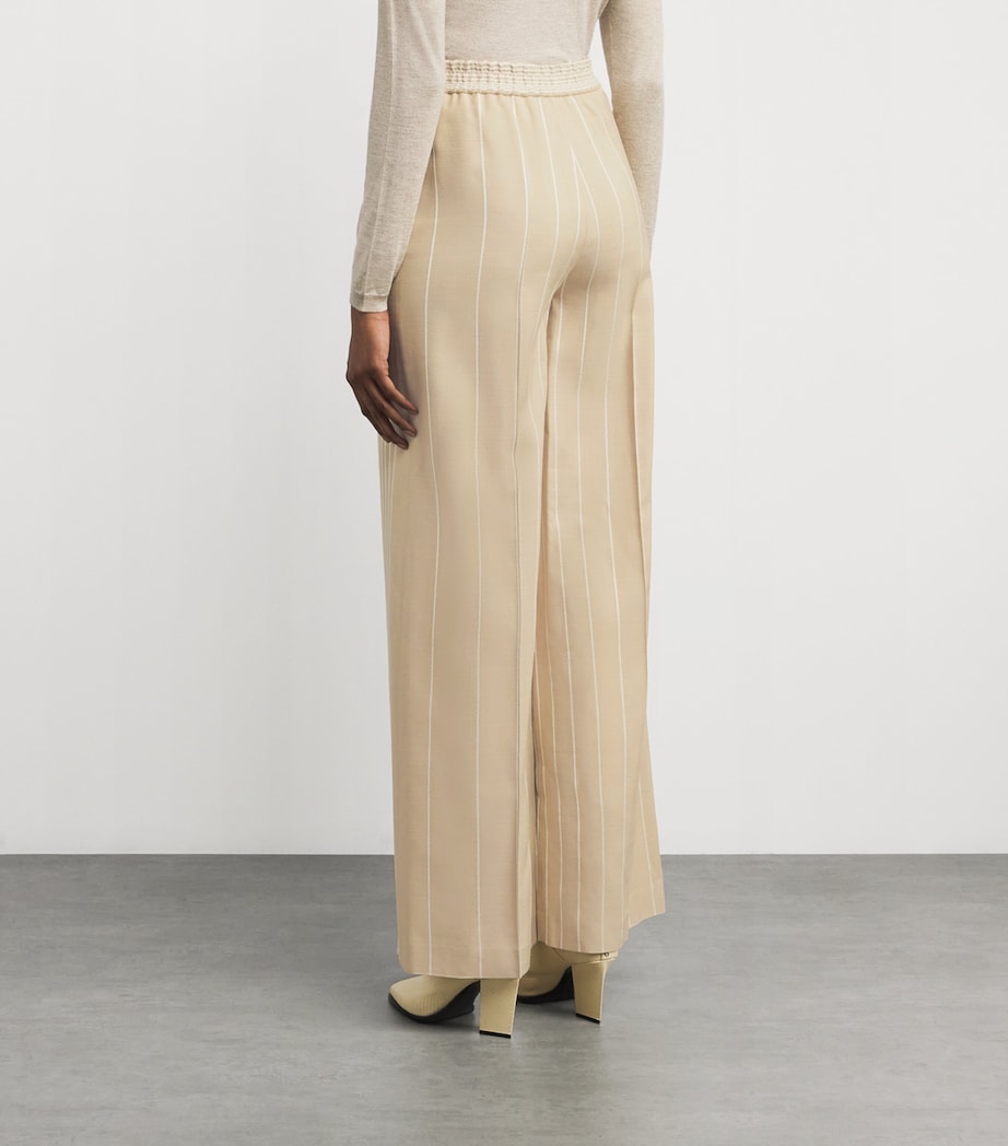 Embroidered Stripe Alanel Trousers AFFOGATO/IVORY Image 4