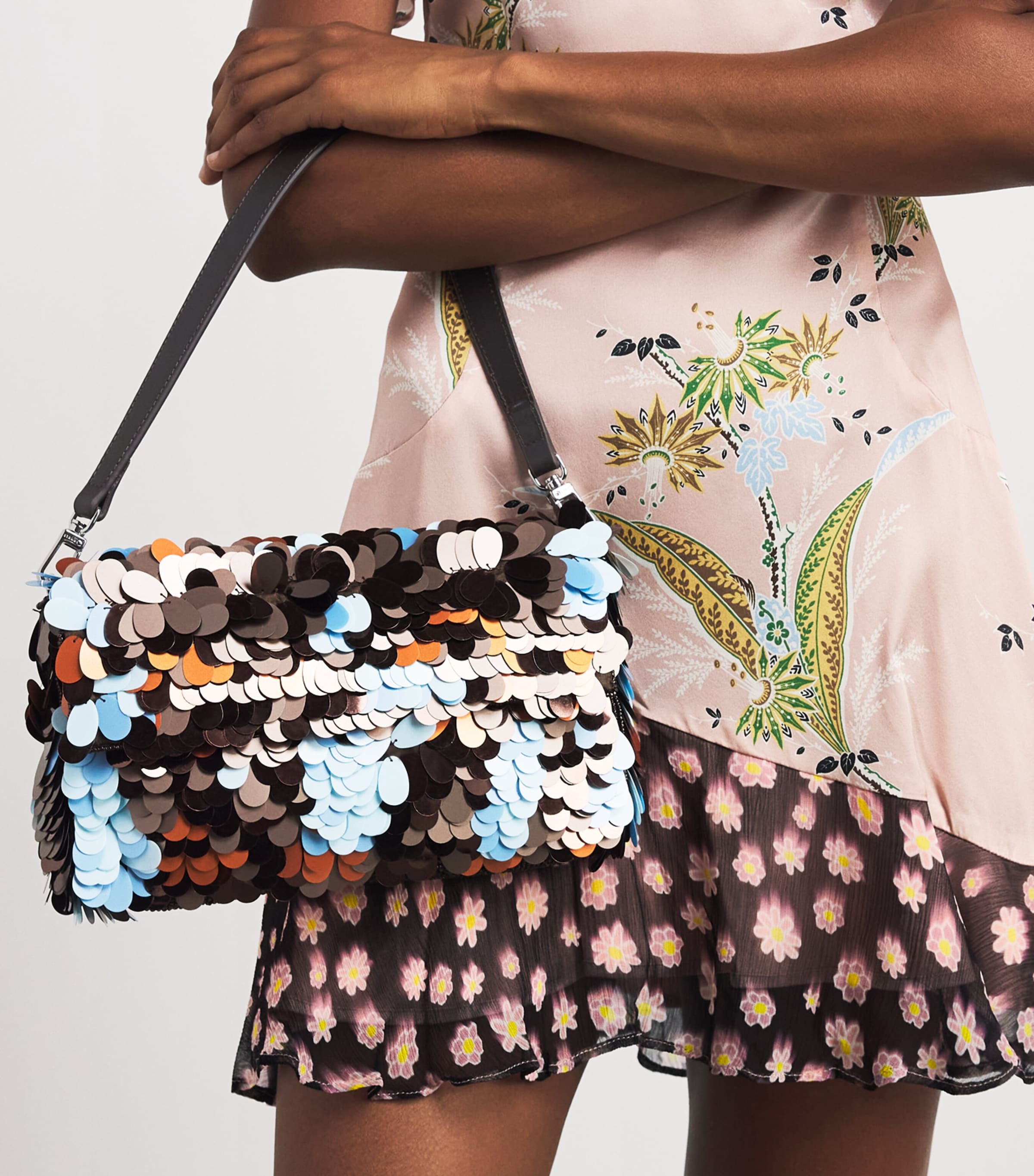 STAUD Sequin Timmy Shoulder Bag Nspk Nightspark Image 2