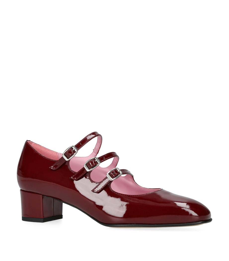 Leather Mary Jane Pumps 40 WINE Image 3