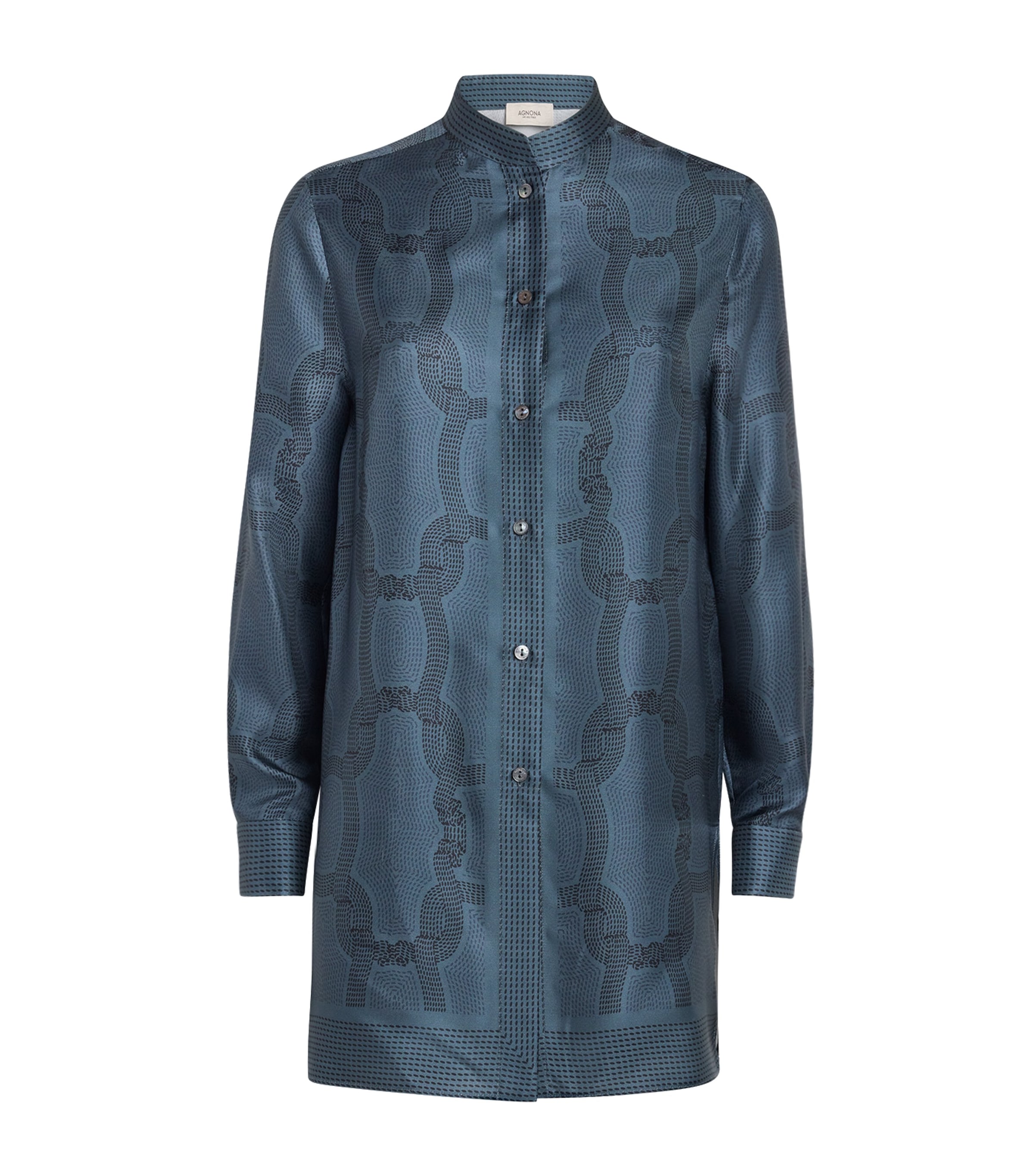 Agnona Silk Printed Tunic Shirt | Women Clothing | Tops | Workwear | Women New In | Womens Clothing