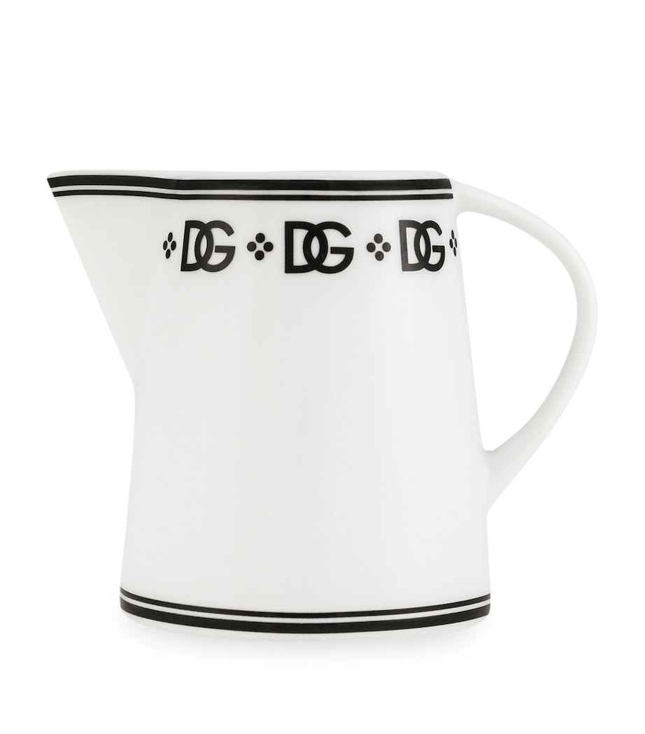 Dolce&Gabbana Casa Porcelain DG Logo Milk Jug Dg Logo Bordo Image 1
