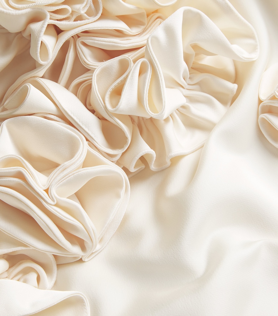 Appliqué Sweet Pea Dress (4-14 Years) 103CREME SATIN Image 3