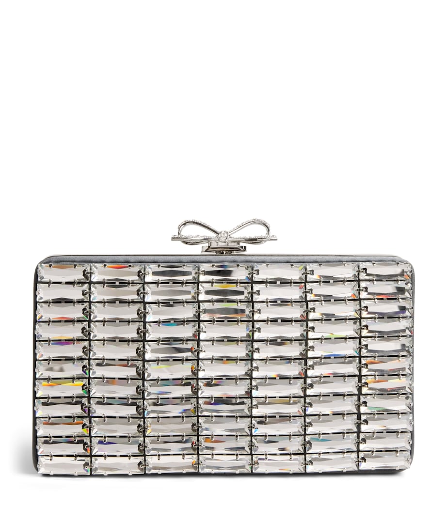 Crystal Rectangular Clutch Bag GREY Image 1