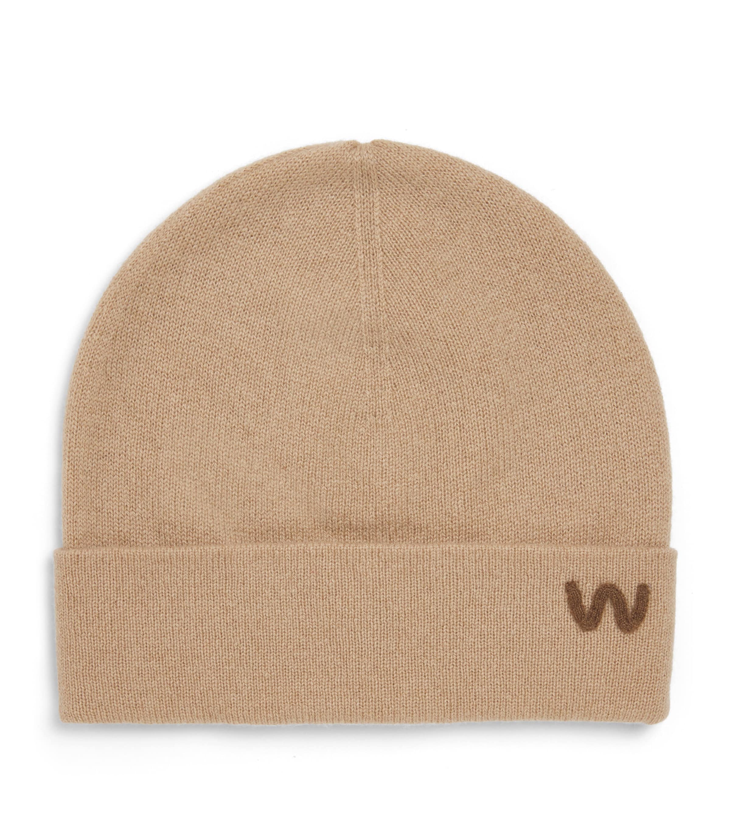 Weekend Max Mara Cashmere Logo Beanie In Brown