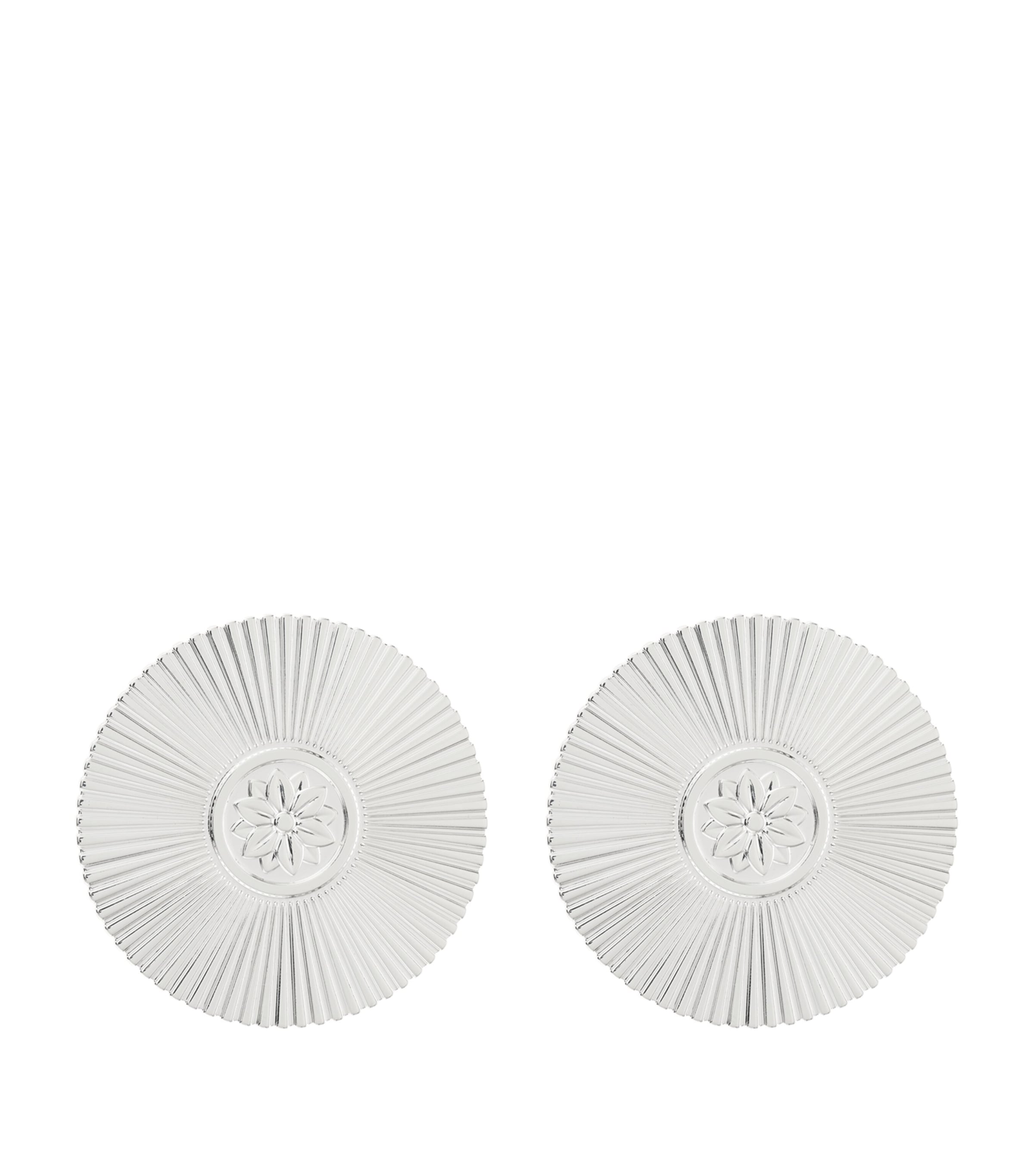 Christofle Set of 2 Silver-Plated Palmettes Coasters Silver Image 4