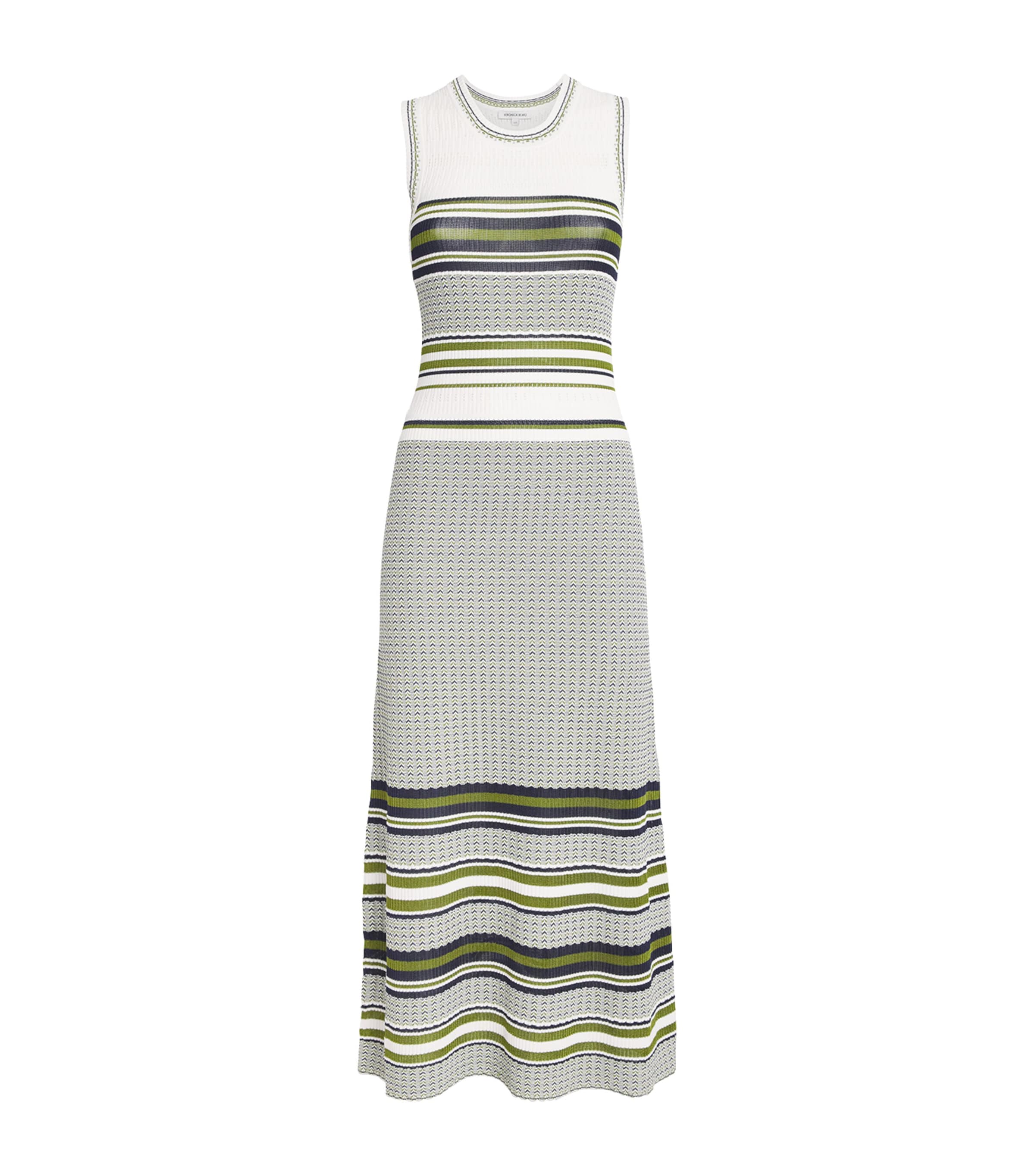 Veronica Beard Multi Rib-Knit Stripe Dawna Midi Dress | Harrods PH