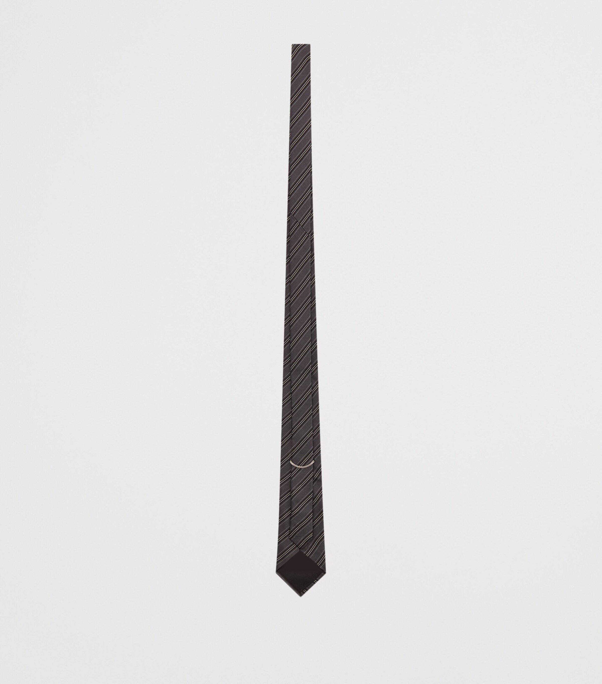 Saint Laurent Silk Striped Tie Image 3