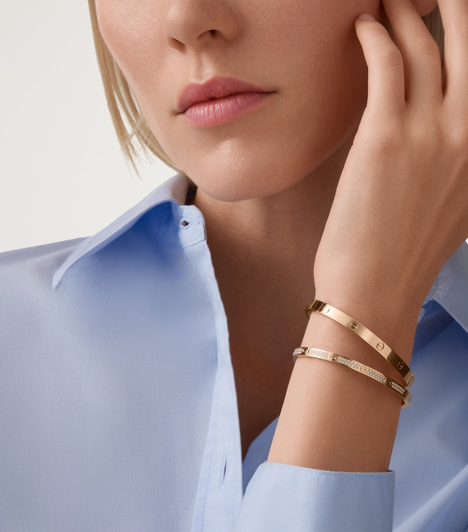 Rose Gold and Diamond LOVE Bracelet ROSE GOLD Image 6