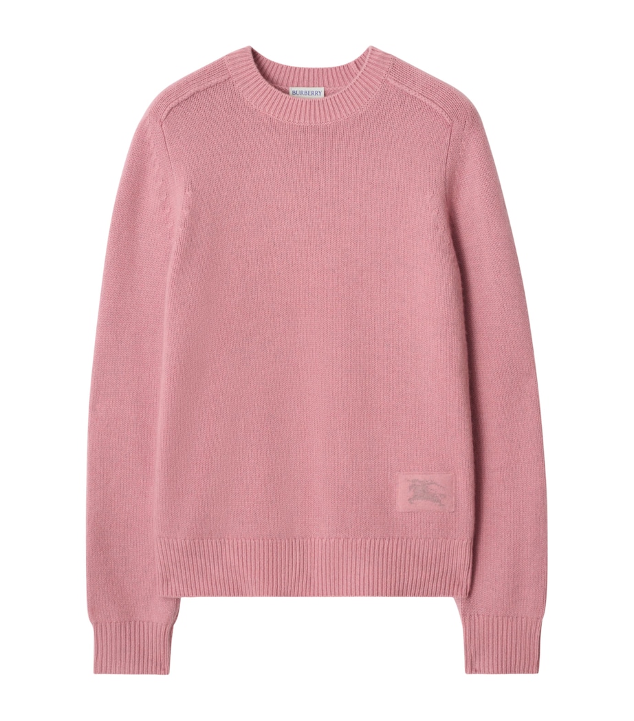 Cashmere EKD Patch Sweater BEGONIA PINK Image 1