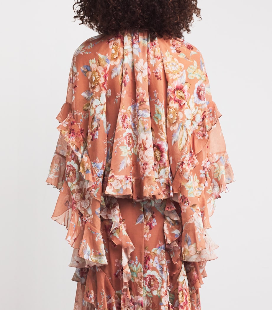 Cotton-Silk Floral Awaken Blouse CINNAMON FLORALCNFL Image 4