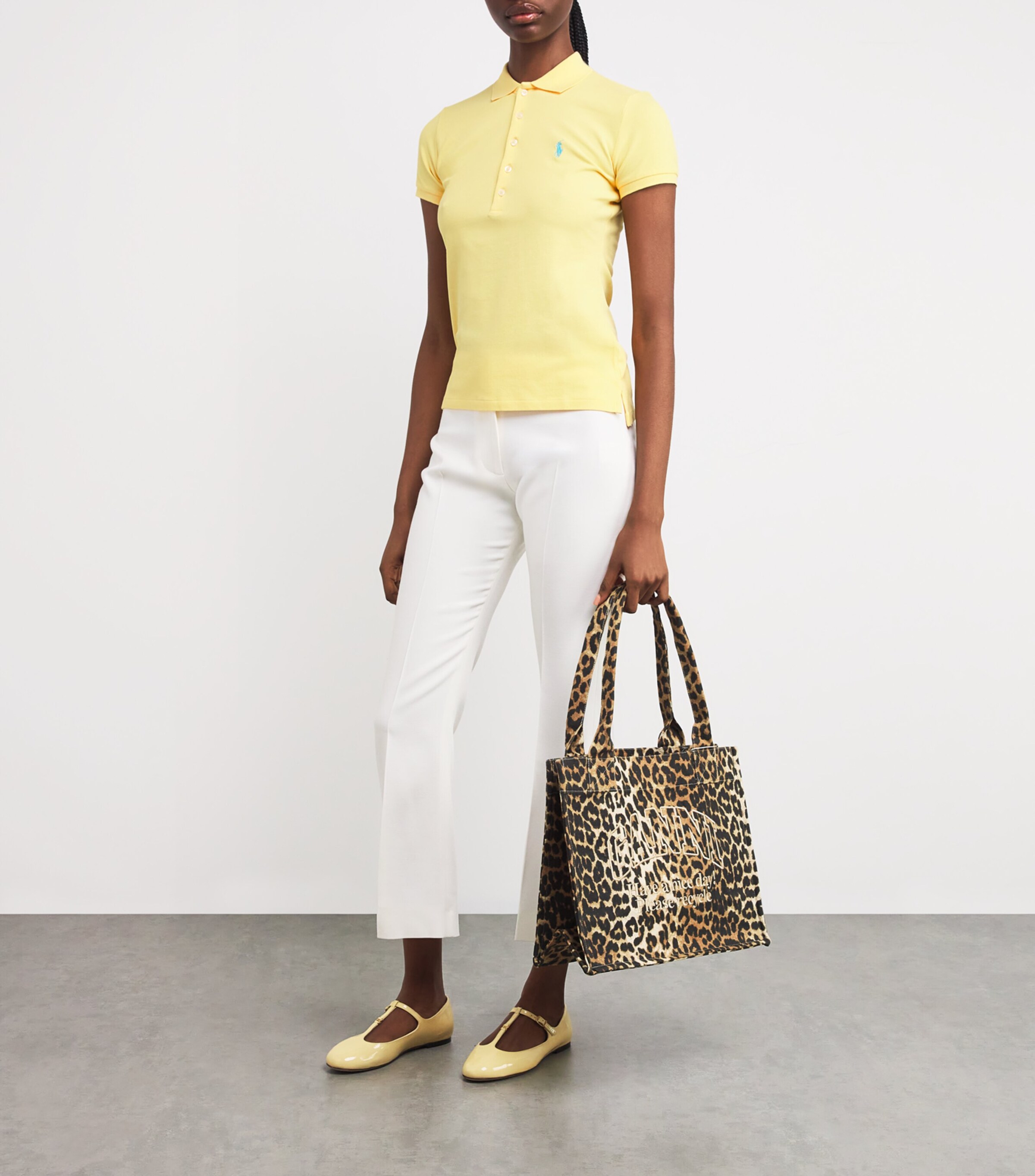Polo Ralph Lauren Womens Cotton Julie Polo Shirt Yellow Image 2
