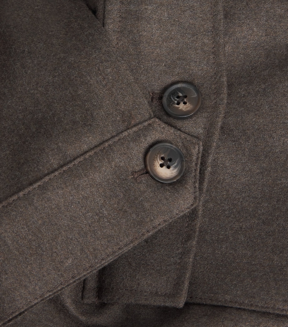 Virgin Wool-Cashmere Field Jacket 41 BROWN Image 5