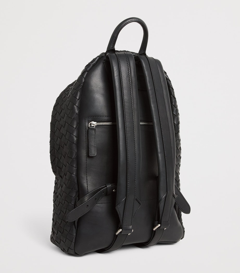 Officine Creative Leather Woven Armor Backpack Nero Image 3