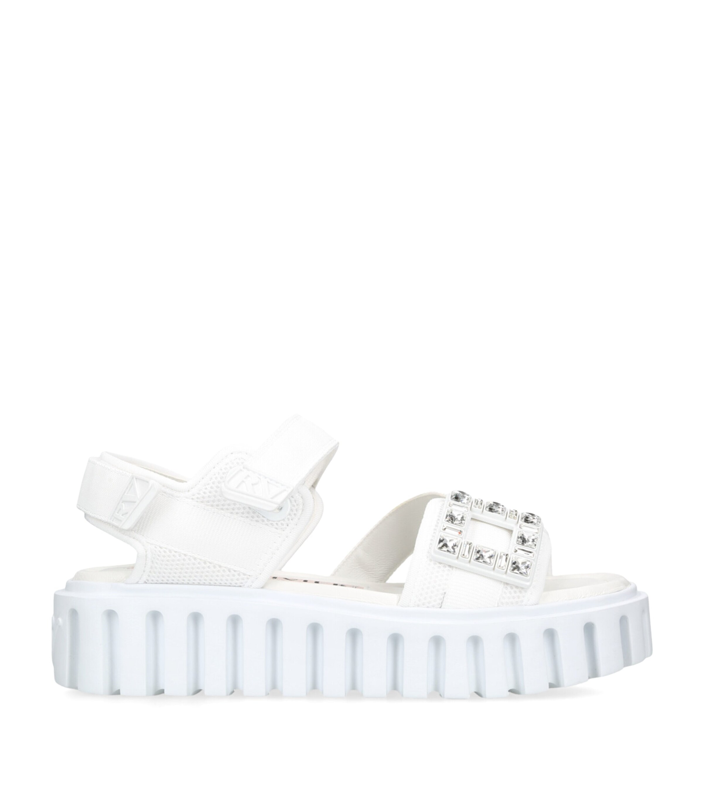 Roger Vivier Viv' Go-thick Trekky Sandals 35 In White