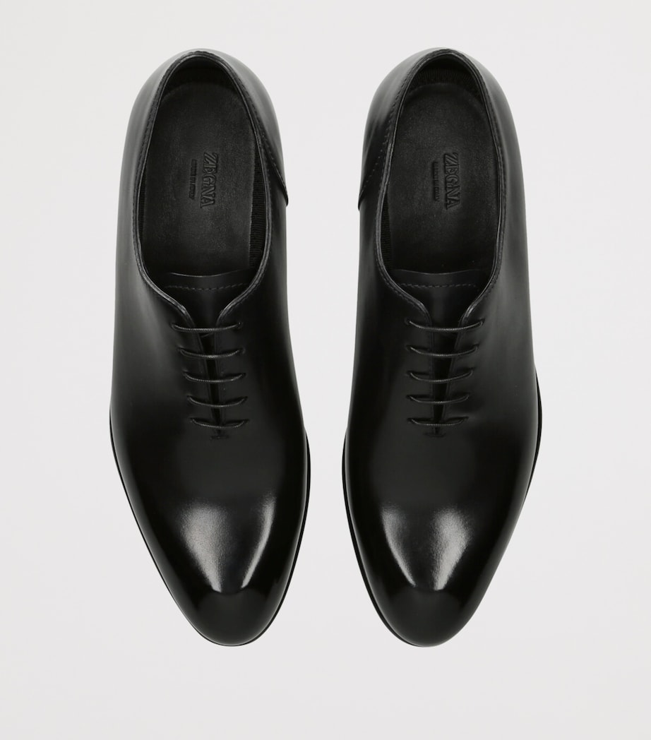 Zegna Leather Vienna Oxford Shoes Black Image 4