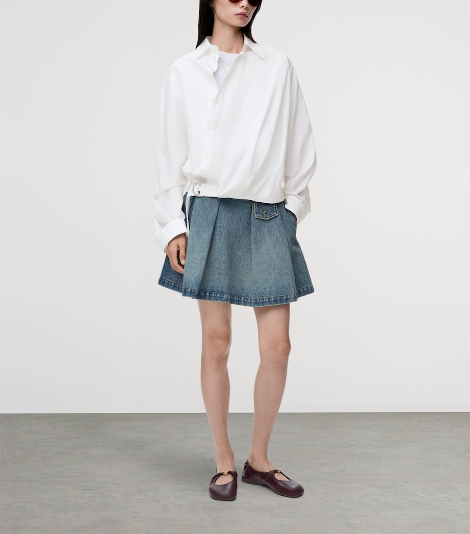 Cotton Asymmetric Shirt WHITE Image 2