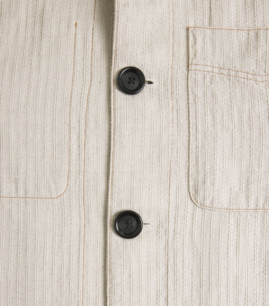 Linen Patch-Pocket Jacket SAND Image 6
