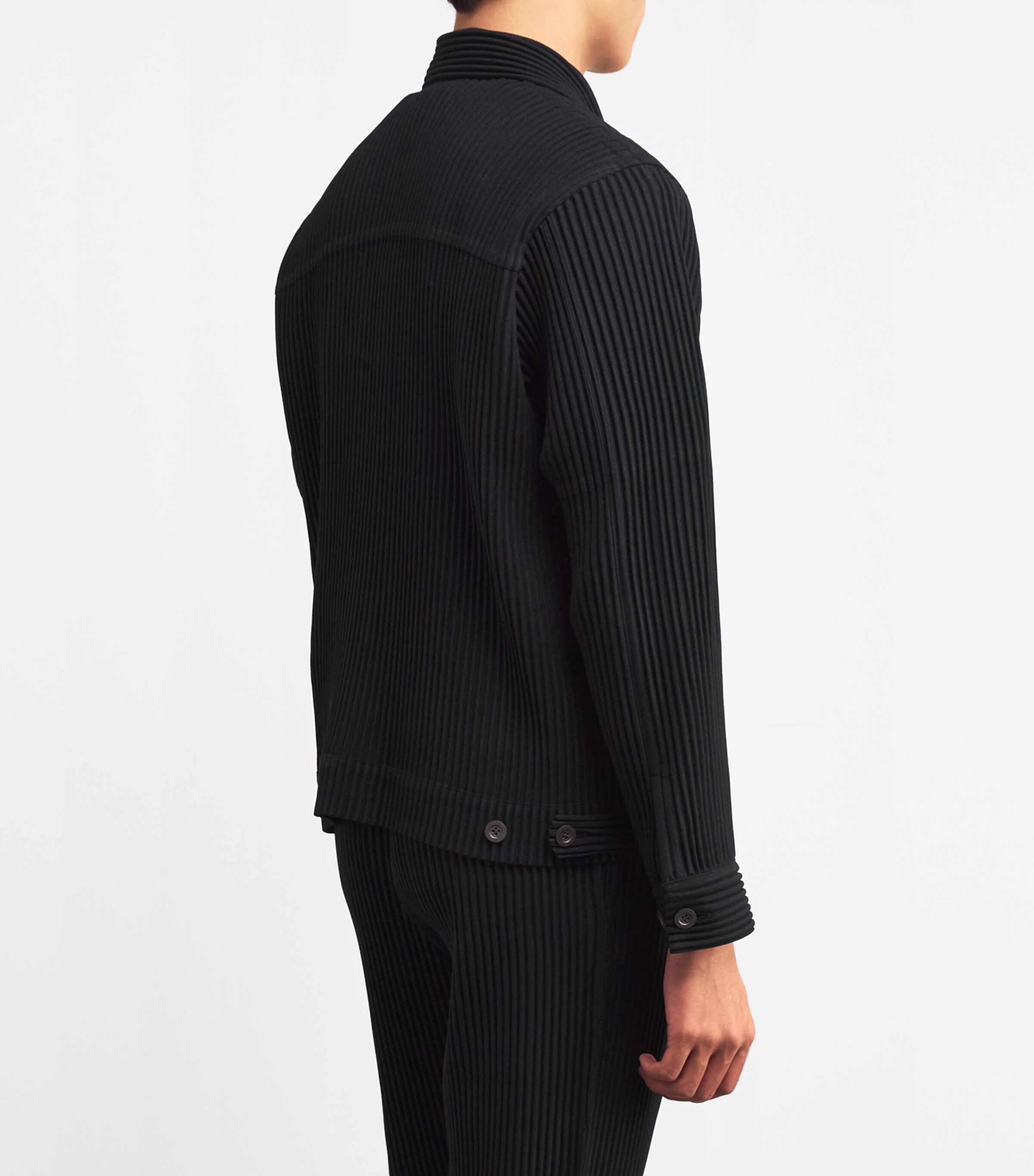 Homme Plissé Issey Miyake Black Trucker Jacket | Harrods AU