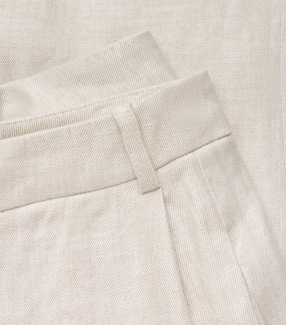 Toccin Womens Linen-Blend Elowen Trousers Desert Image 6