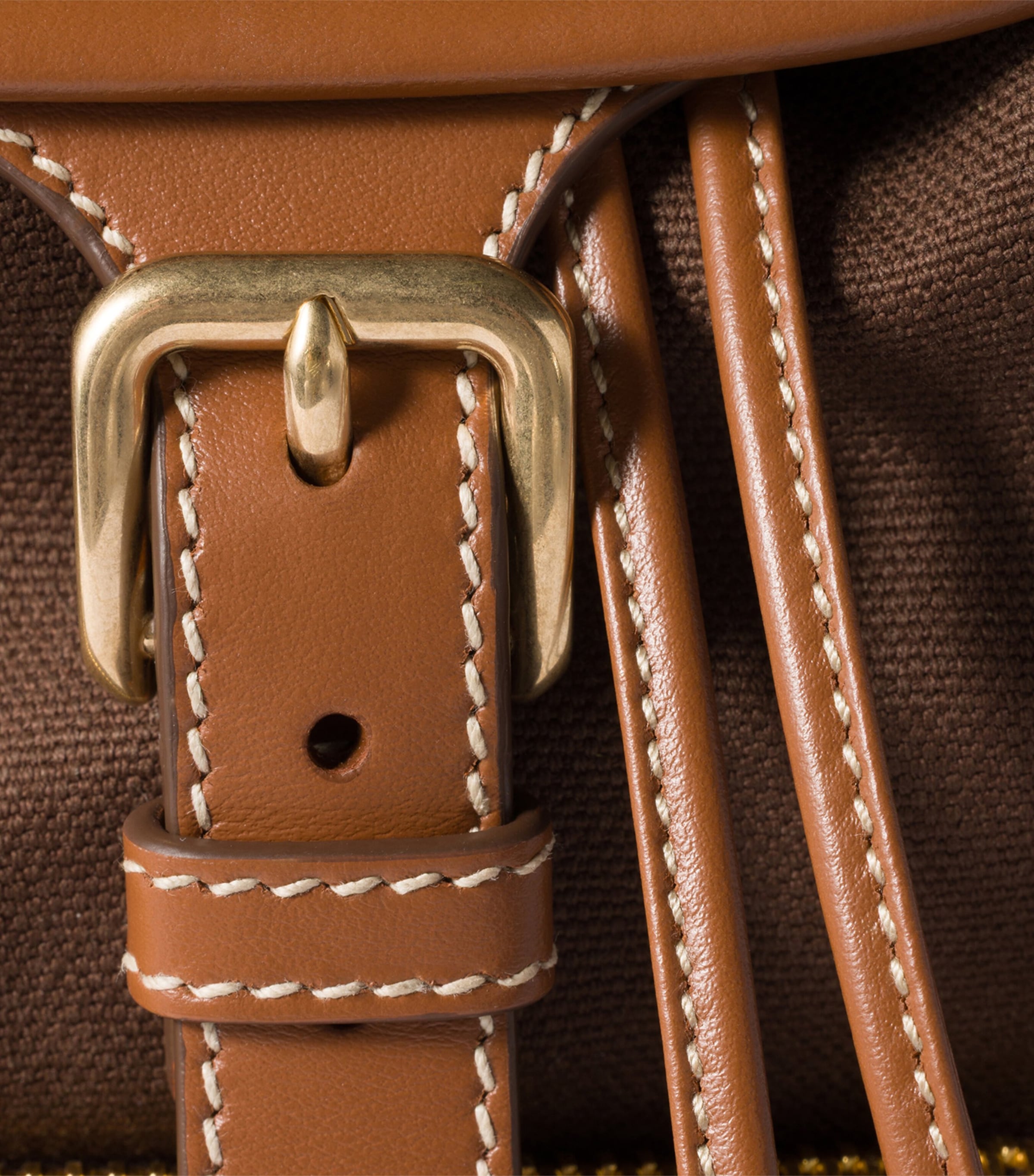 Canvas-Leather Backpack F04KB Image 7