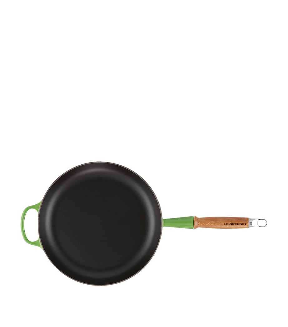 Cast Iron Signature Frying Pan with Wooden Handle (28cm) BAMBOO GREEN Image 3