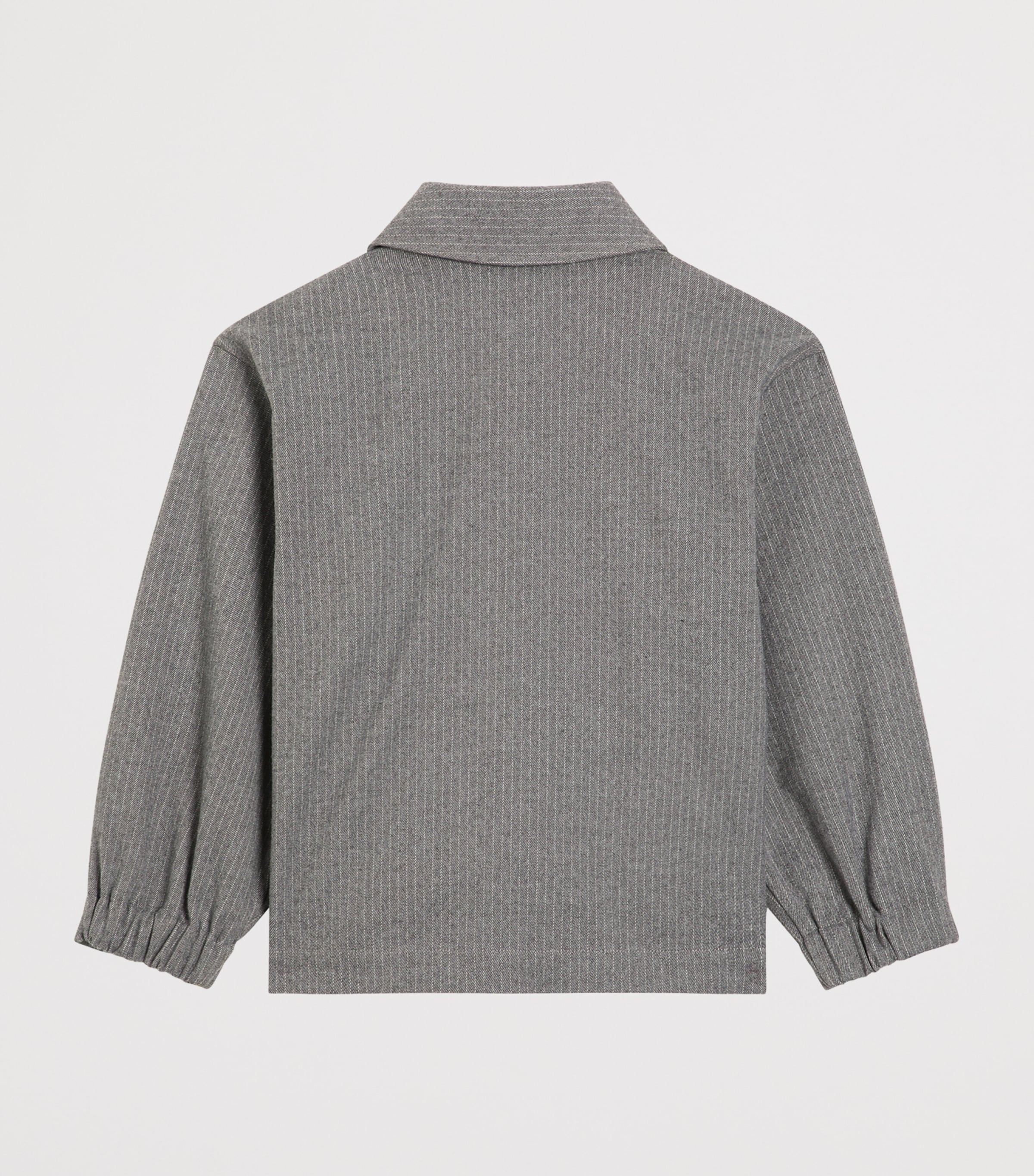 Cotton-Blend Logo Overshirt (8-12+ Years) S8051-STRIPED Image 2