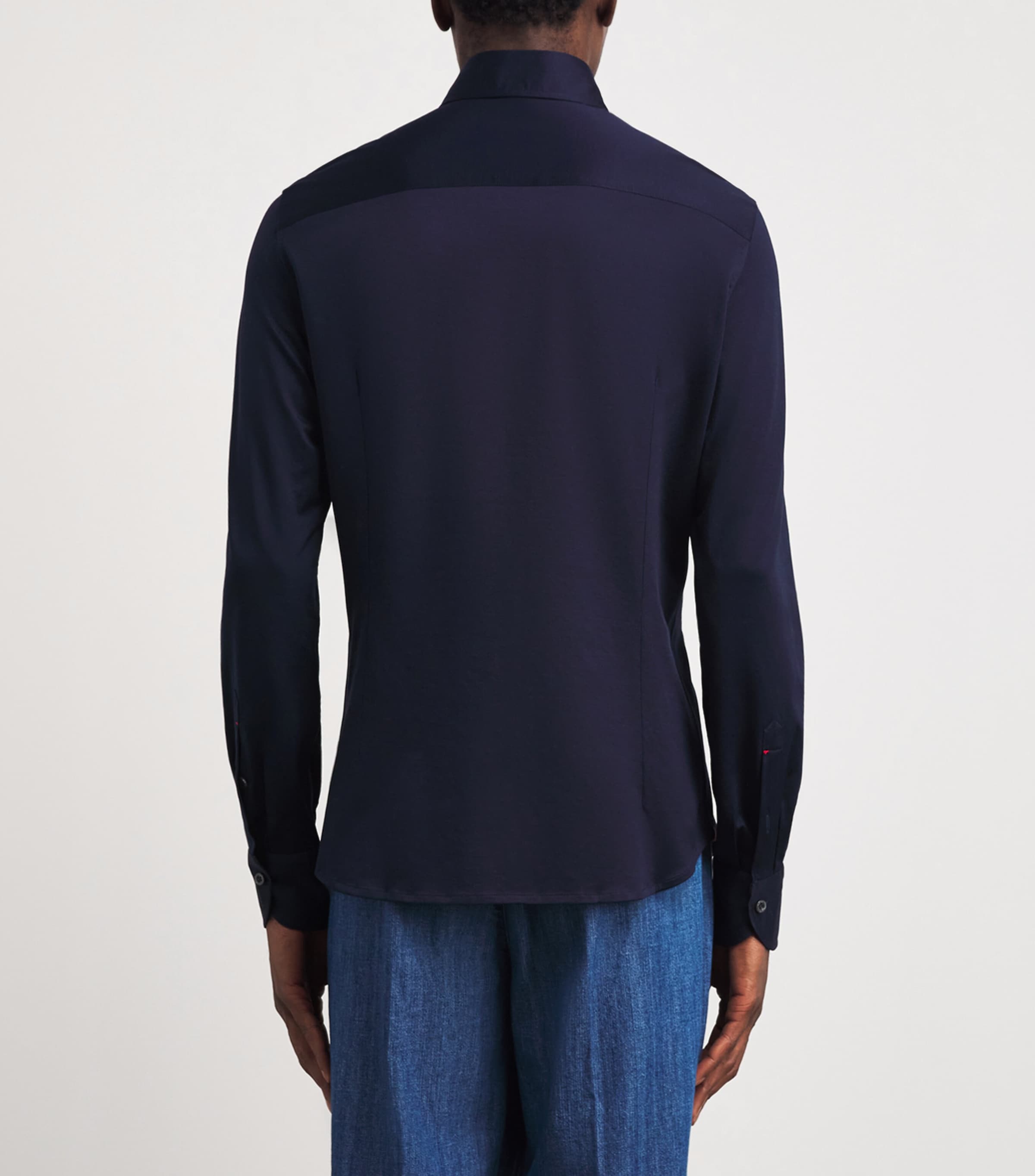 Isaia Mens Cotton Jersey Shirt Image 5