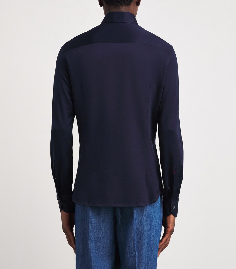 Isaia Mens Cotton Jersey Shirt Image 5