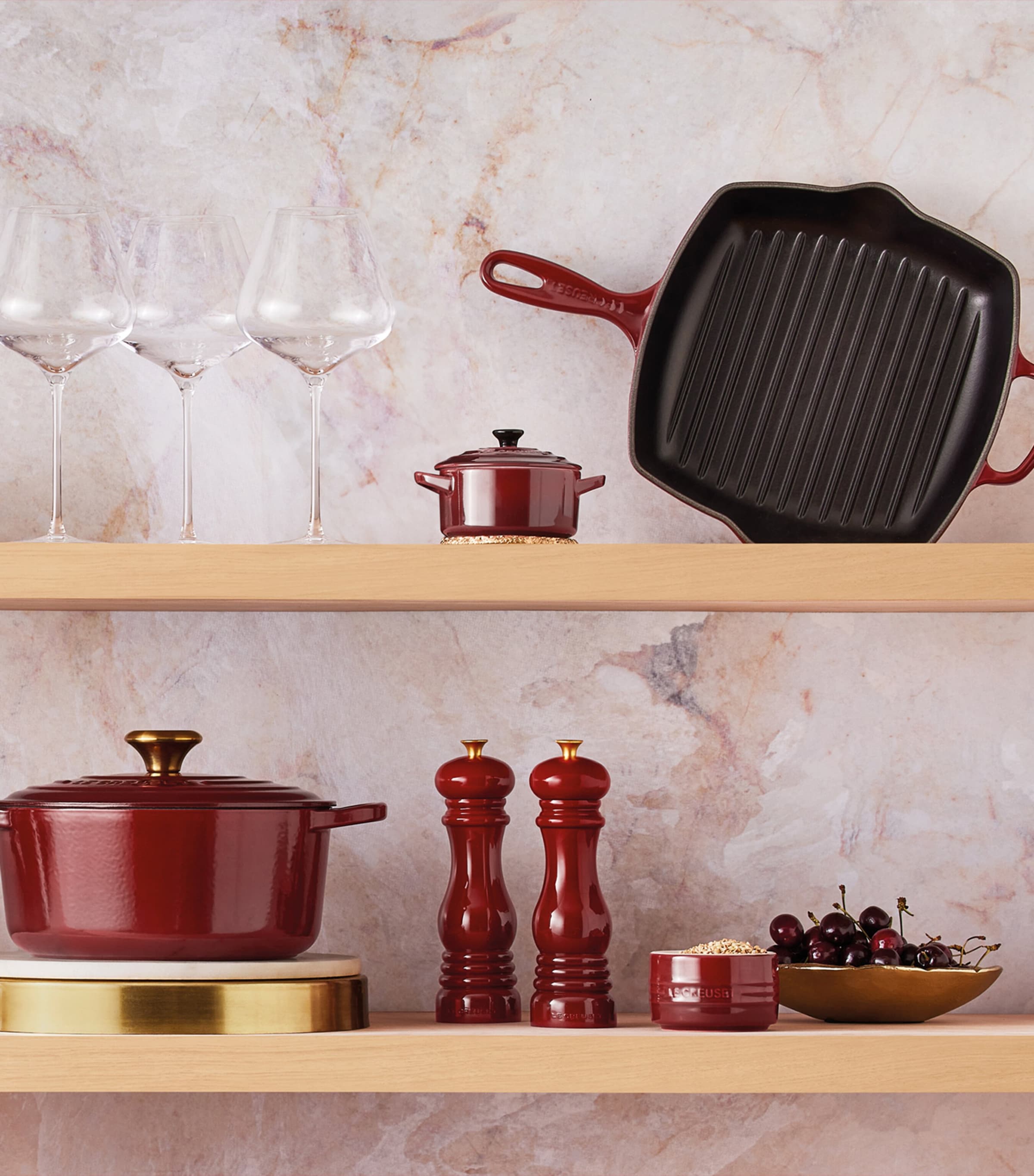 Cast Iron Square Grillit (26cm) GARNET Image 4