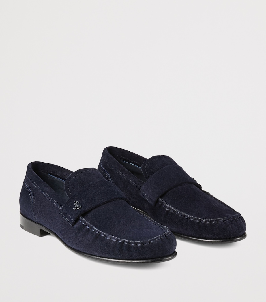 Jimmy Choo Ellis Suede Loafers Marine Image 2
