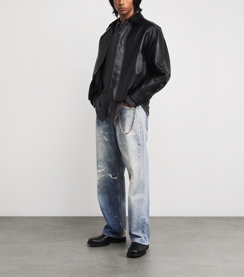 Our Legacy Mens Third Cut Jeans Digital Denim Print Image 2