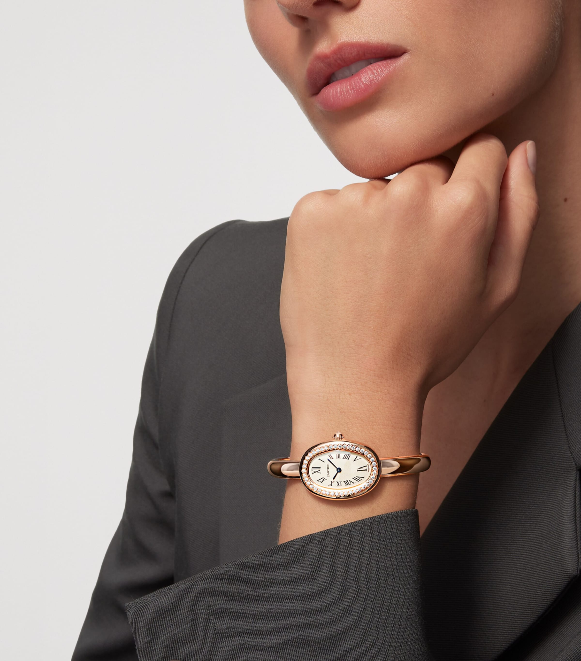 Cartier Small Rose Gold and Diamond Baignoire de Cartier Watch 23.1mm (Size 16) Rose Gold Image 2
