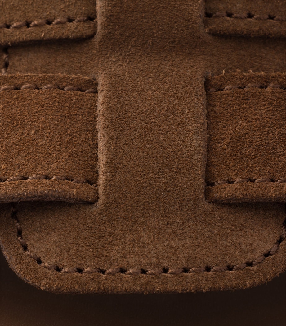 Prada Suede Platform Sandals 90 Brown Image 6