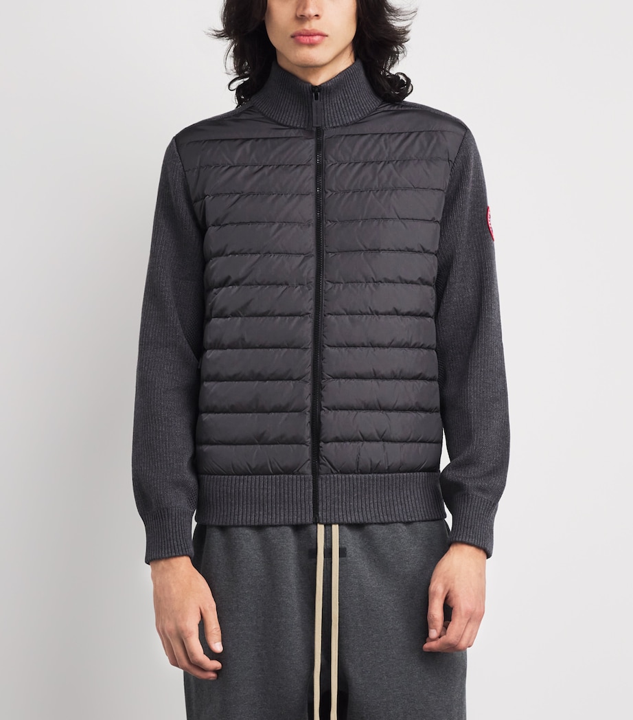 Canada Goose Mens Down-Merino Wool Hybridge Puffer Jacket Iron Grey Image 3